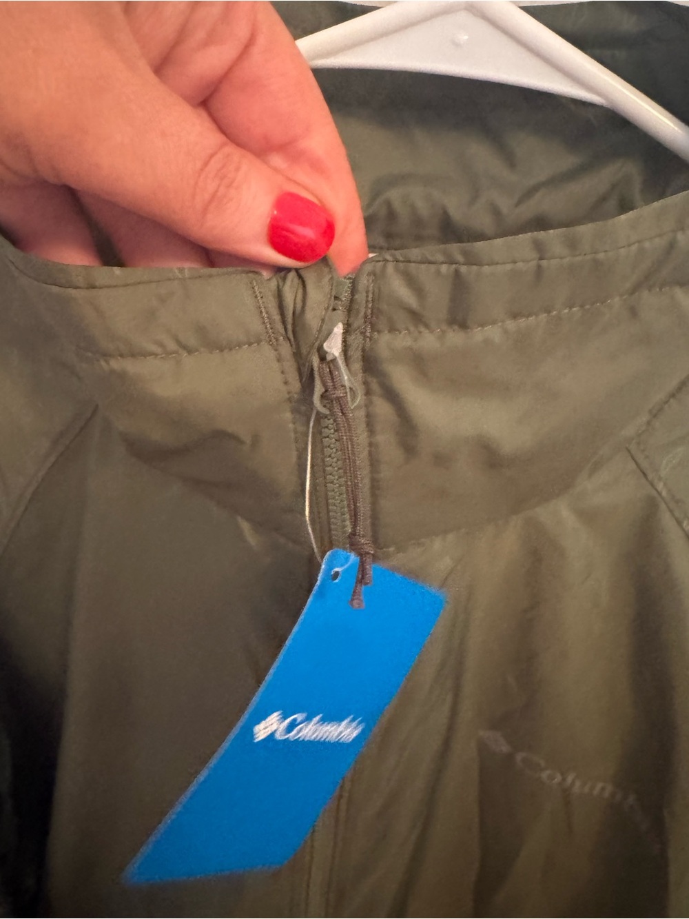 Columbia Olive Green Lightweight Packable Windbreaker - Picture 3 of 9